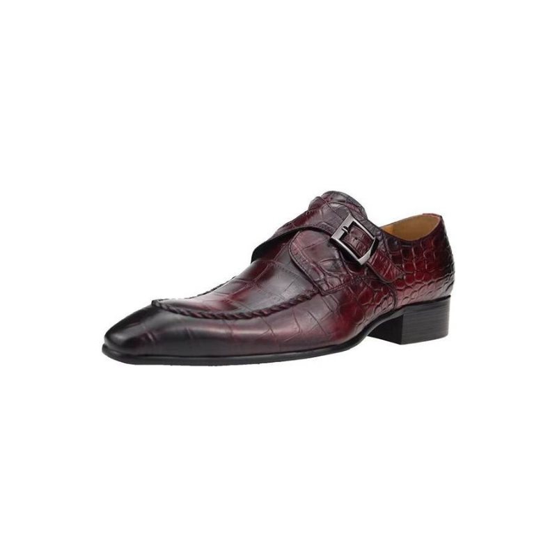 Miesten Juhlakengät Aidosta Nahasta Valmistetut Tyylikkäät Brogue Wedding Oxford -kengät - Punainen