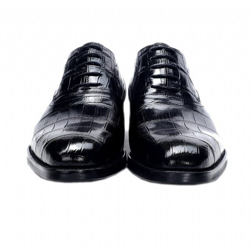 Miesten Juhlakengät Crocdress Luxury Crocodile Pattern -muodolliset Oxford-kengät - Musta