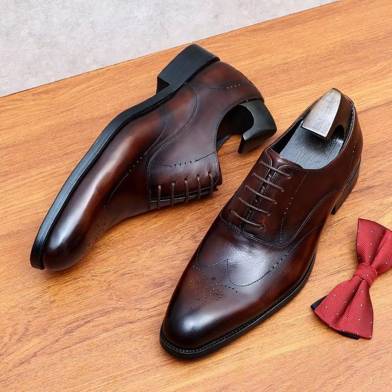 Miesten Juhlakengät Elegance Oxford Dress -kengät - Kahvi