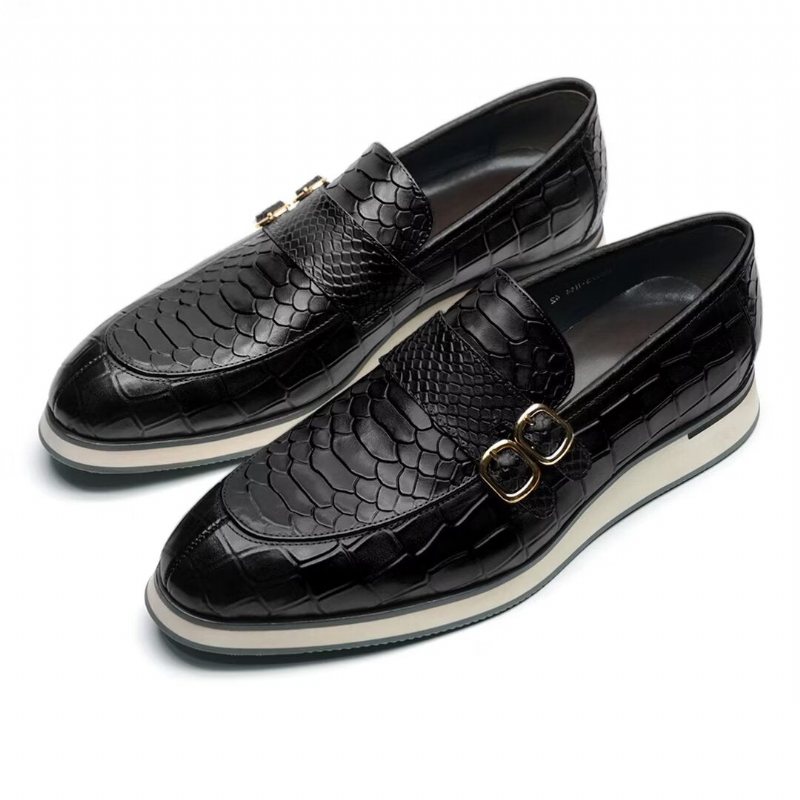 Miesten Juhlakengät Hienostuneet Elegance-slip-on Nahkakengät - Musta