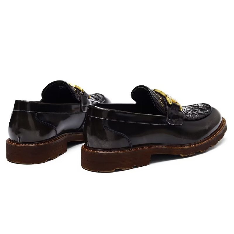 Miesten Juhlakengät Kohokuvioidut Eleganceluxury Slip-on Mekkokengät - Harmaa