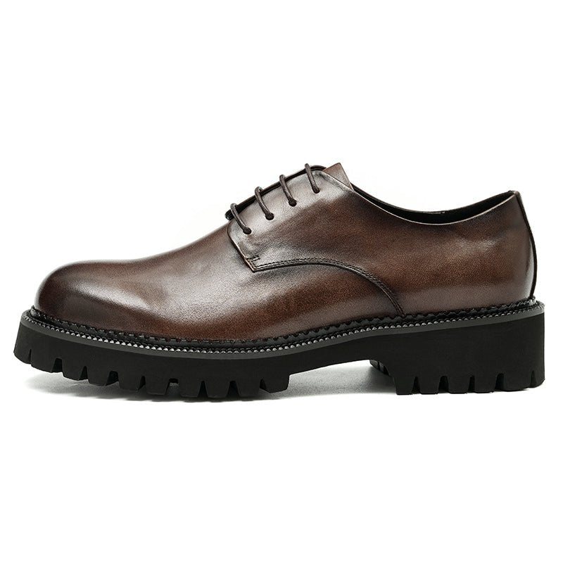 Miesten Juhlakengät Lehmännahkaiset Brogues - Kahvi