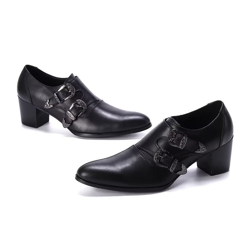 Miesten Juhlakengät Monkstrap-mekkokengät - Musta