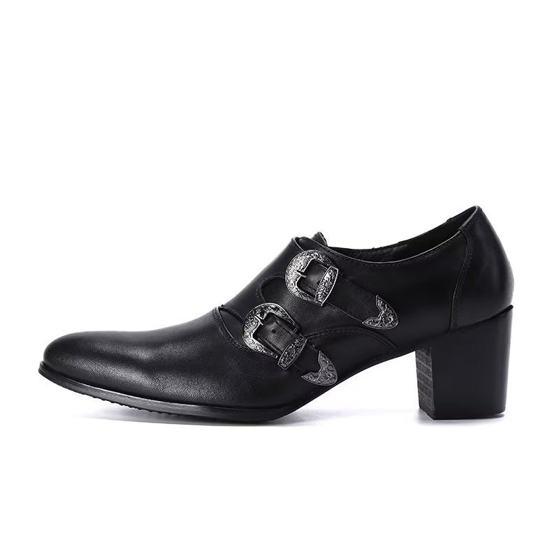 Miesten Juhlakengät Monkstrap-mekkokengät - Musta
