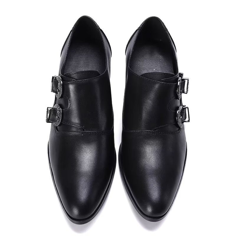 Miesten Juhlakengät Monkstrap-mekkokengät - Musta
