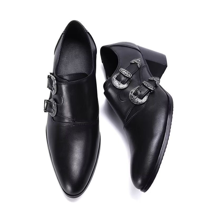 Miesten Juhlakengät Monkstrap-mekkokengät - Musta