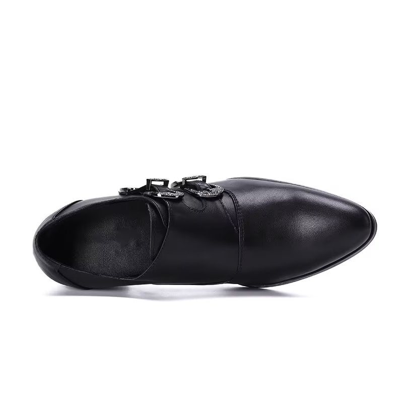 Miesten Juhlakengät Monkstrap-mekkokengät - Musta