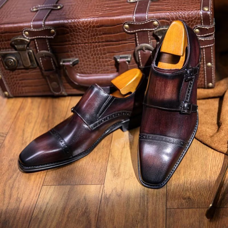 Miesten Juhlakengät Monkstraps-mekkokengät - Kahvi
