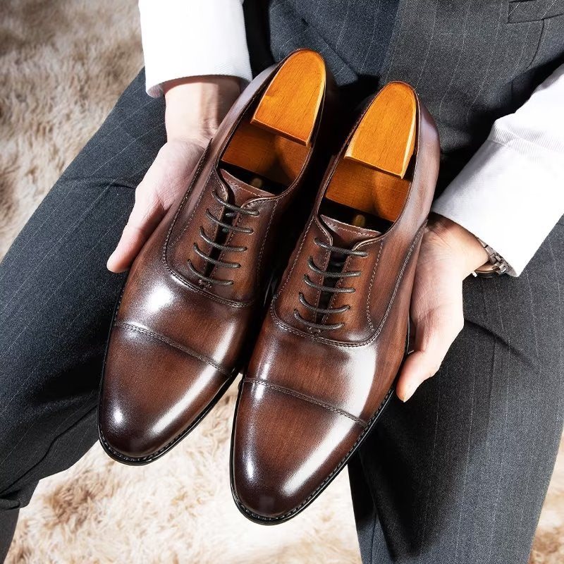 Miesten Juhlakengät Oxford Dress -kengät - Kahvi
