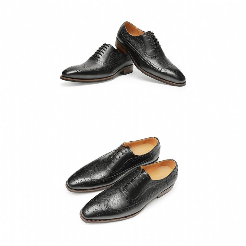 Miesten Juhlakengät Terävänauhaiset Brogues - Musta