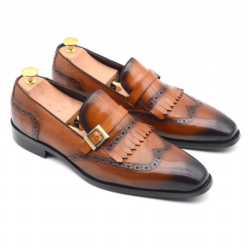 Miesten Juhlakengät Valinta Pukukengät Slip-on Mekkokengät - Ruskea