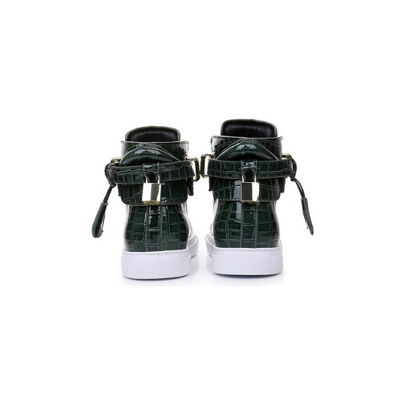 Miesten Lenkkarit Ylelliset Crocemboss High Top -lenkkarit - Vihreä