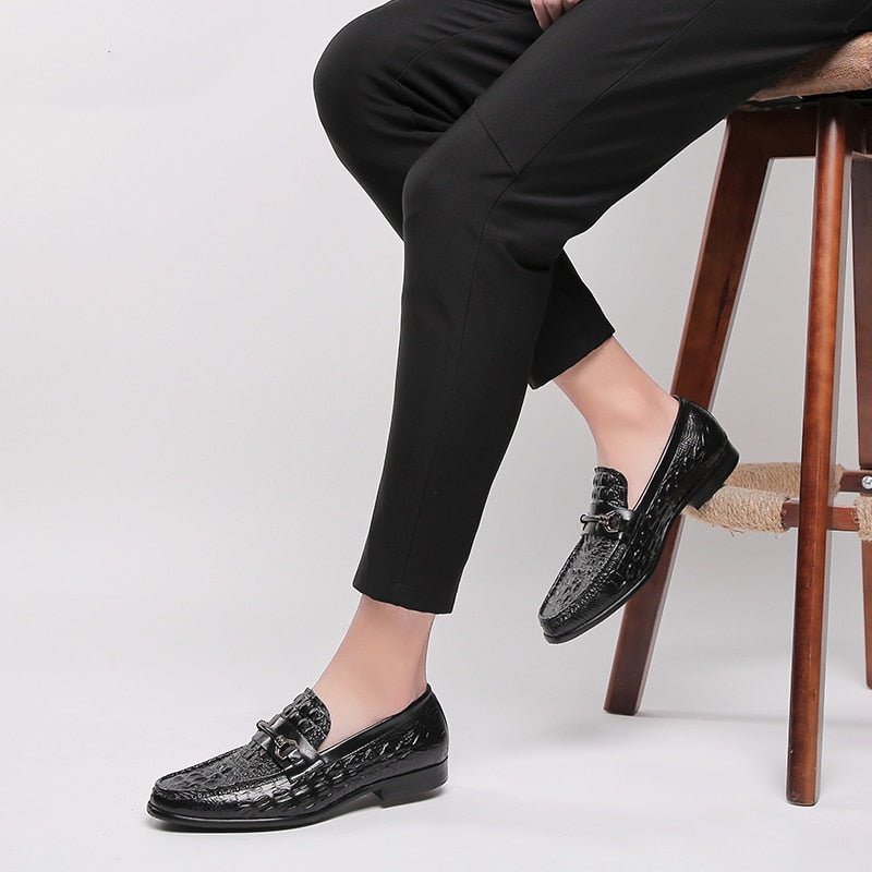 Miesten Loaferit Eksoottiset Nahkaiset Oxford-loaferit - Musta