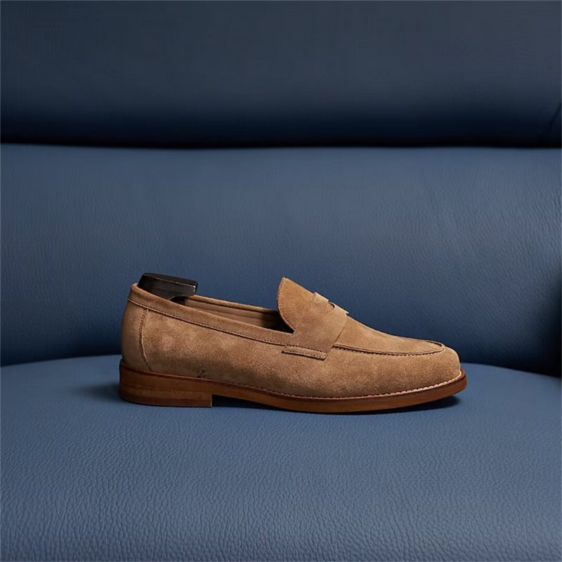 Miesten Loaferit Klassiset Nahkaiset - Sininen