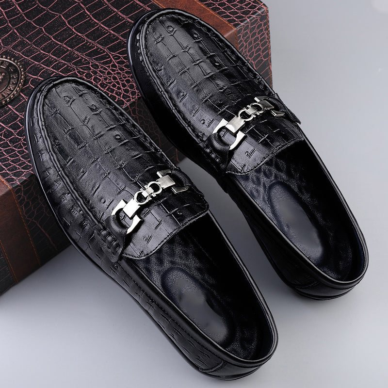 Miesten Loaferit Modish Croctex Slip-on Driving Loafers - Musta