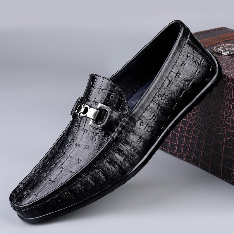Miesten Loaferit Modish Croctex Slip-on Driving Loafers - Musta