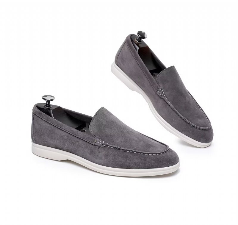 Miesten Loafers Nahka - Harmaa