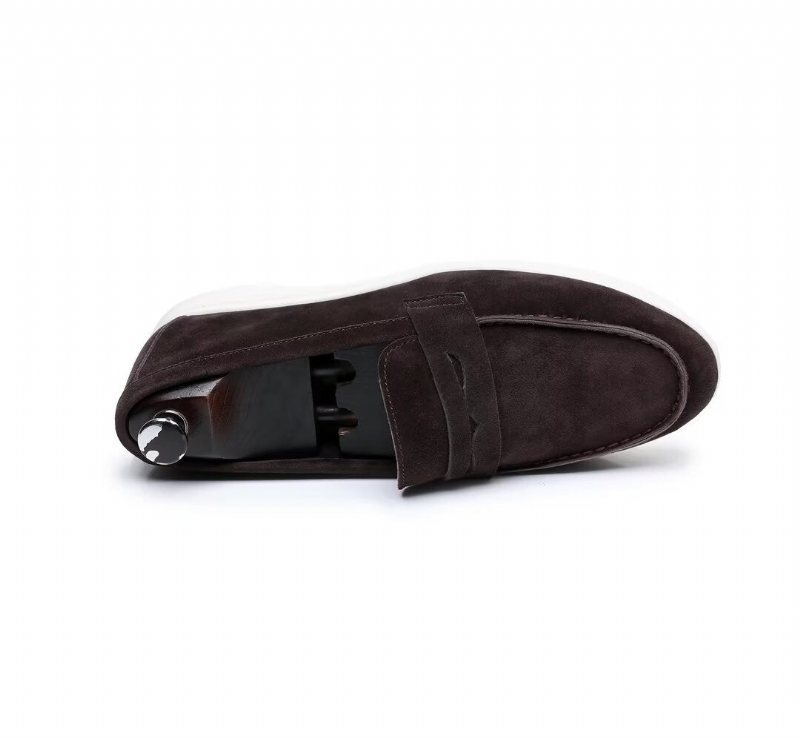Miesten Loafers Premium Nahka - Kahvi