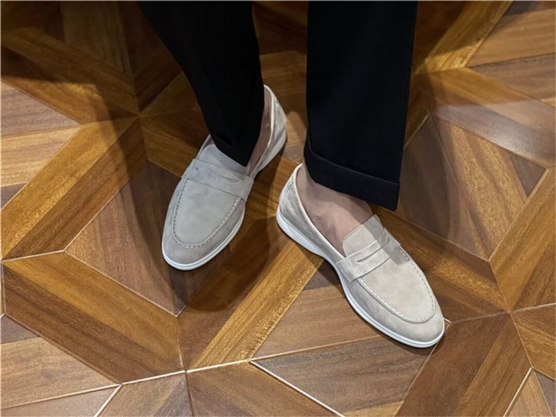Miesten Loafers Premium Nahka - Kahvi