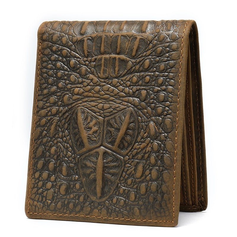 Miesten Lompakot Eksoottinen Vetoketjullinen Bifold Lompakko - Kahvi