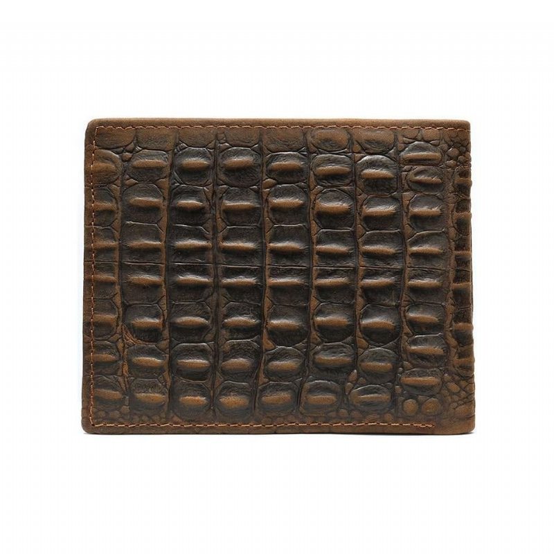 Miesten Lompakot Eksoottinen Vetoketjullinen Bifold Lompakko - Kahvi