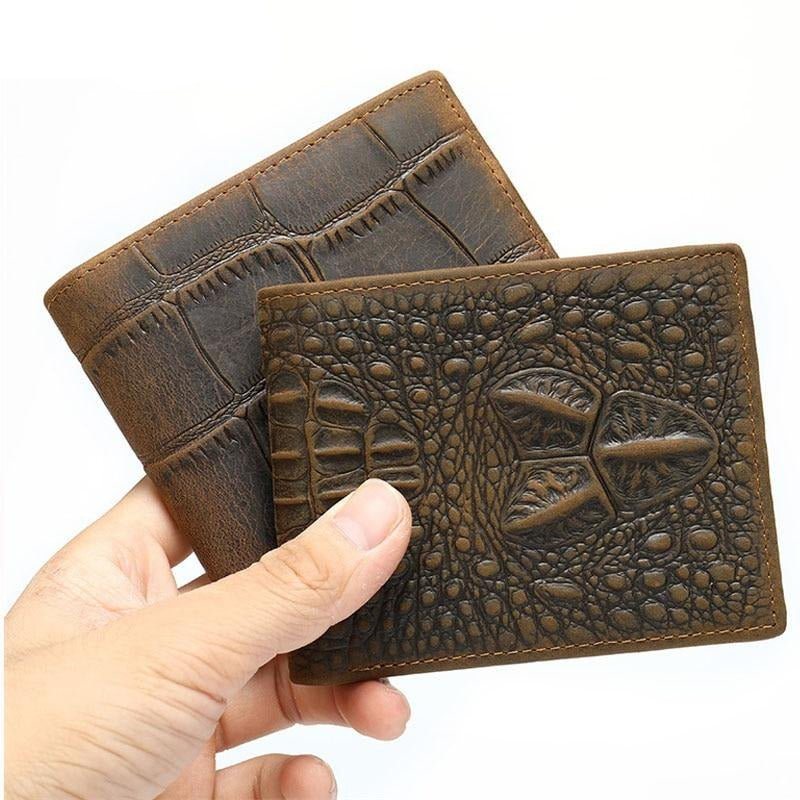 Miesten Lompakot Eksoottinen Vetoketjullinen Bifold Lompakko - Kahvi