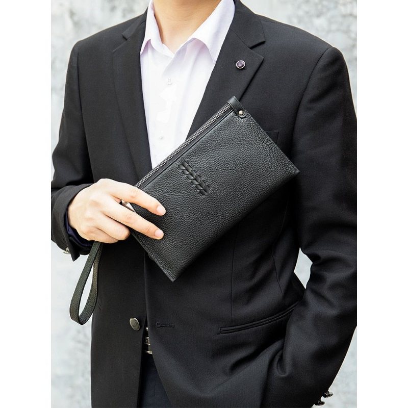 Miesten Lompakot Ruched Exotic Clutch Lompakko - Musta