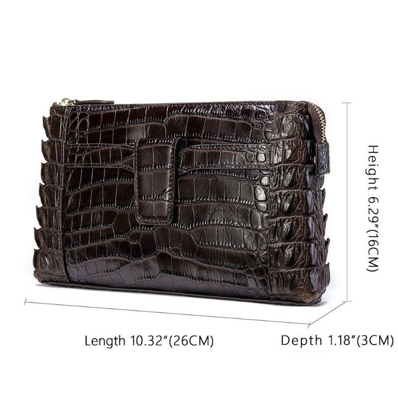 Miesten Lompakot Vintage Nahkainen Clutch-lompakko - Kahvi