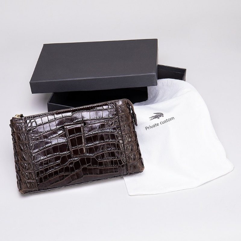 Miesten Lompakot Vintage Nahkainen Clutch-lompakko - Kahvi