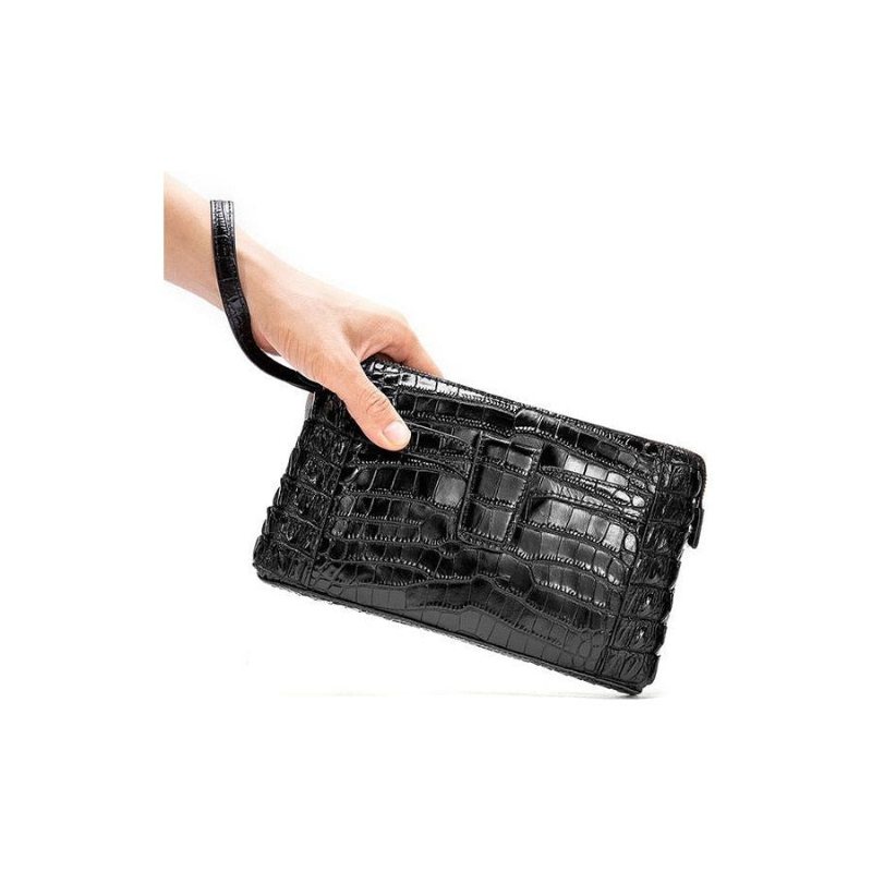 Miesten Lompakot Vintage Nahkainen Clutch-lompakko - Musta