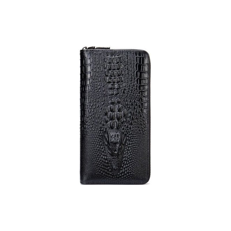 Miesten Lompakot Ylellinen Croczip-raidallinen Pitkä Lompakko