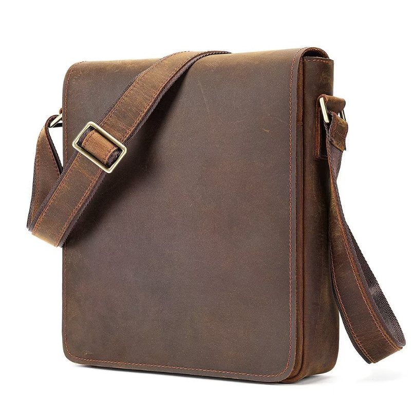 Miesten Olkalaukut Crossbody Vetoketjullinen Laukku - Ruskea