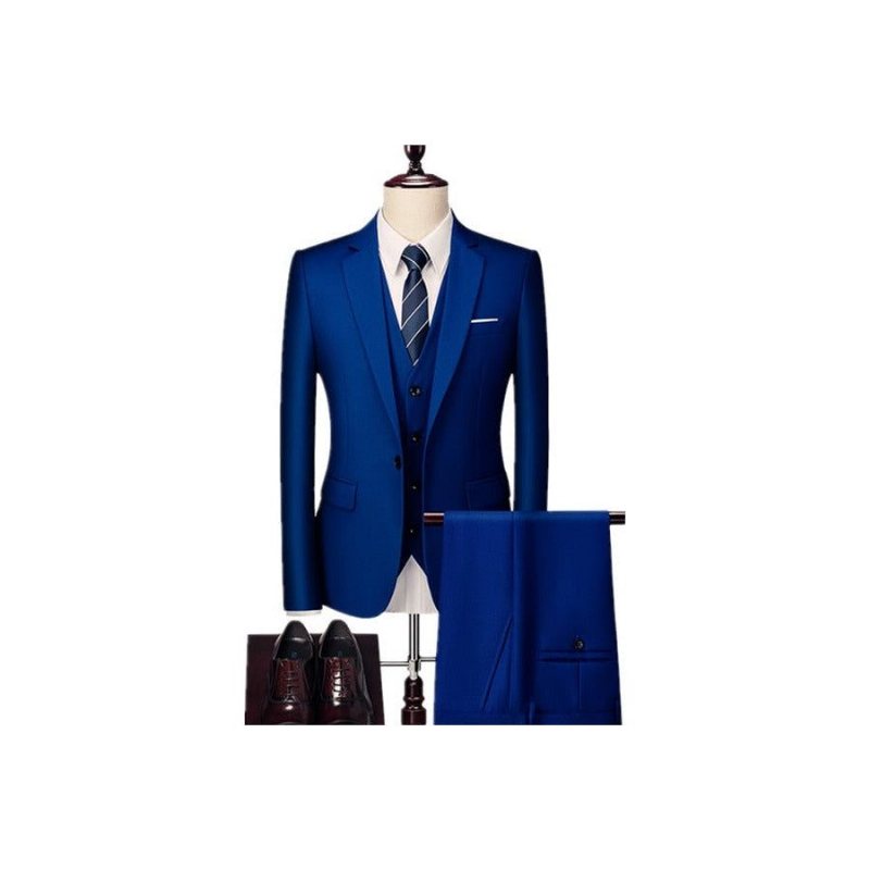 Miesten Puvut Acetate Blazer Pants -pukusarja - Navy