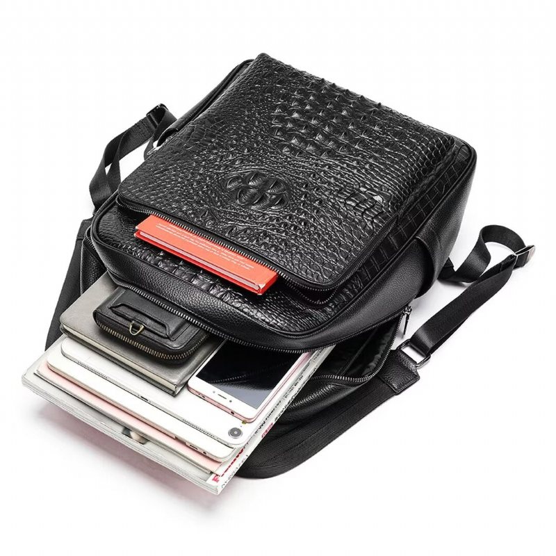 Miesten Reput Sovereign Style Alligator Tote - Musta