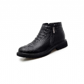 Miesten Saappaat Croc Pattern Biker -nilkkurit