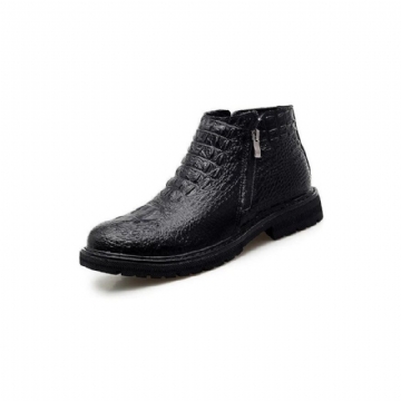 Miesten Saappaat Croc Pattern Biker -nilkkurit