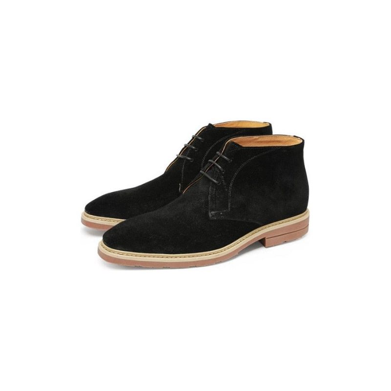 Miesten Saappaat Eksoottiset Design-nauhalliset Brogue-nilkkurit - Musta