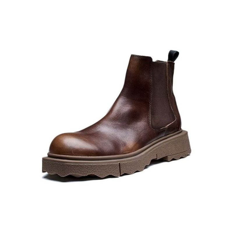 Miesten Saappaat Elegance Slip On Nilkkurit - Kahvia
