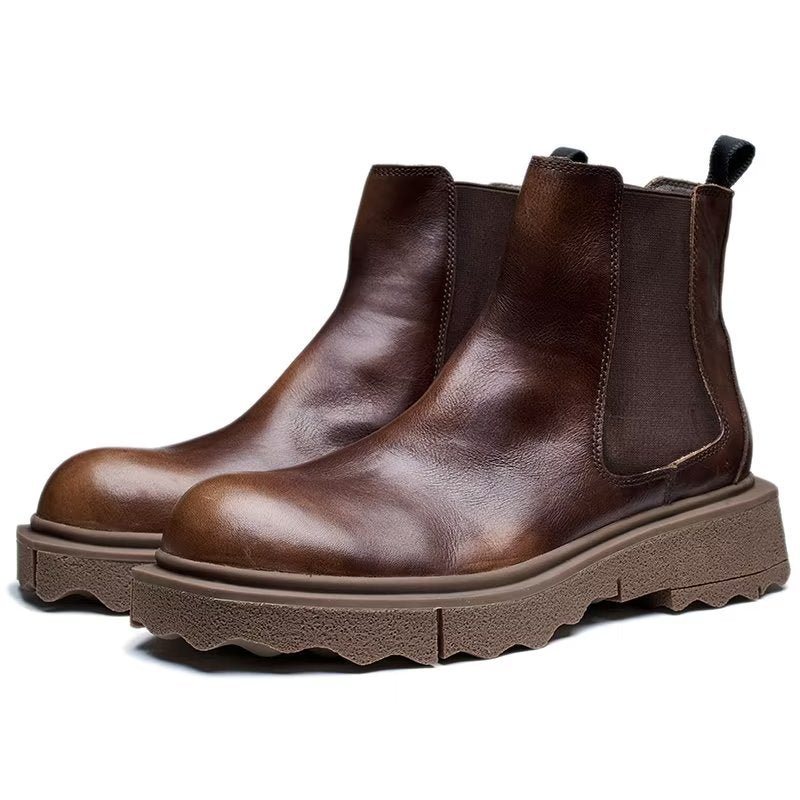 Miesten Saappaat Elegance Slip On Nilkkurit - Kahvia