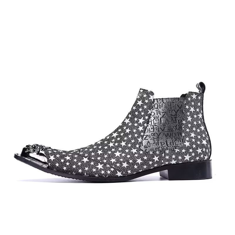 Miesten Saappaat Exotic Texture Slip-on Chelsea Boots - Harmaa