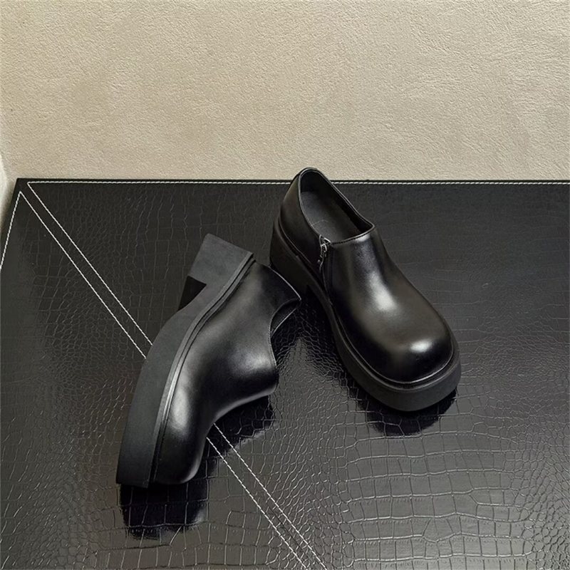 Miesten Saappaat Klassiset Slip-on Nahkasaappaat - Musta
