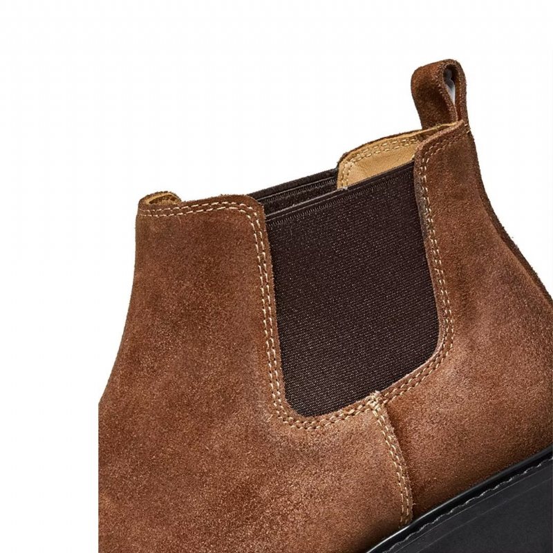 Miesten Saappaat Lampaannahkaa Chic Vintage Lyhyt Vetoketju Martin Boots - Ruskea