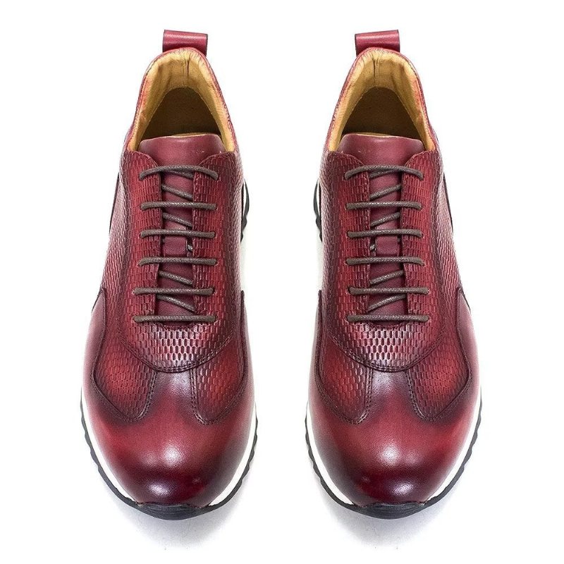 Miesten Vapaa-ajan Kengät Cow Leather Elegance - Punainen