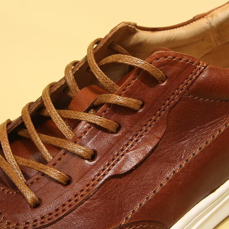Miesten Vapaa-ajan Kengät Tyylikkäät High Top Fashion -lenkkarit - Ruskea