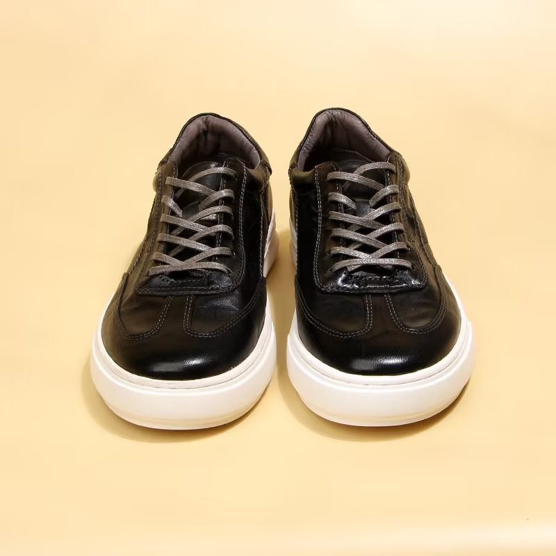 Miesten Vapaa-ajan Kengät Tyylikkäät High Top Fashion -lenkkarit - Musta