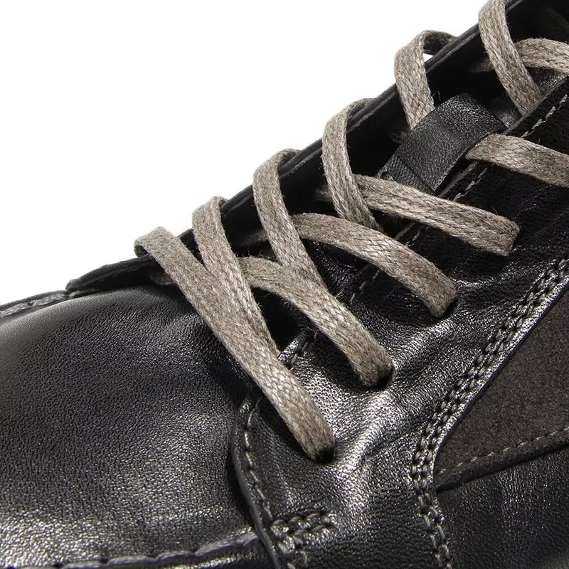 Miesten Vapaa-ajan Kengät Tyylikkäät High Top Fashion -lenkkarit - Musta